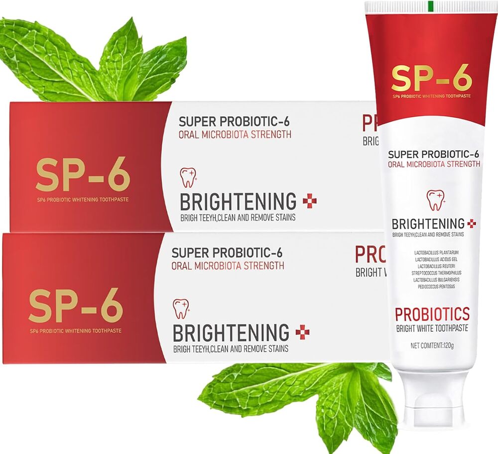 2pcs Sp6 Probiotic Whitening Toothpaste, Sp-6 Ultra Whitening, Fresh Breath